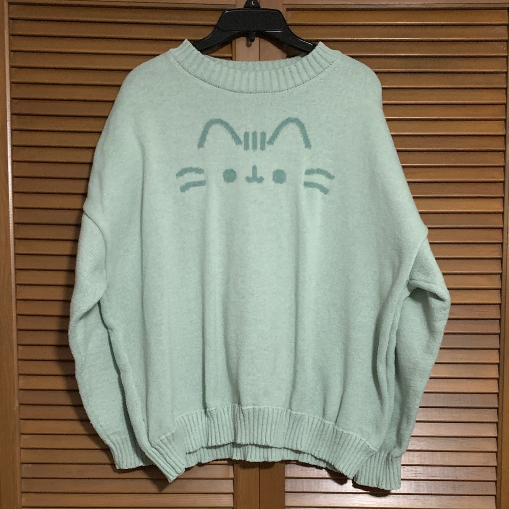 Pusheen Mint Green Oversized Sweater XL